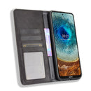For Nokia X10 / X20 Magnetic Buckle Retro Crazy Horse Texture Horizontal Flip Leather Case with Holder & Card Slots & Photo Frame(Black)