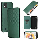 For OPPO Realme C11 2021 Carbon Fiber Texture Magnetic Horizontal Flip TPU + PC + PU Leather Case with Card Slot(Green)