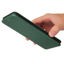 For OPPO Realme C11 2021 Carbon Fiber Texture Magnetic Horizontal Flip TPU + PC + PU Leather Case with Card Slot(Green)