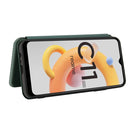 For OPPO Realme C11 2021 Carbon Fiber Texture Magnetic Horizontal Flip TPU + PC + PU Leather Case with Card Slot(Green)