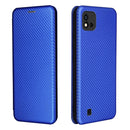 For OPPO Realme C11 2021 Carbon Fiber Texture Magnetic Horizontal Flip TPU + PC + PU Leather Case with Card Slot(Blue)