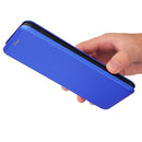 For OPPO Realme C11 2021 Carbon Fiber Texture Magnetic Horizontal Flip TPU + PC + PU Leather Case with Card Slot(Blue)