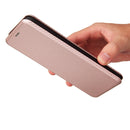 For OPPO Realme C11 2021 Carbon Fiber Texture Magnetic Horizontal Flip TPU + PC + PU Leather Case with Card Slot(Pink)