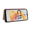 For OPPO Realme C11 2021 Carbon Fiber Texture Magnetic Horizontal Flip TPU + PC + PU Leather Case with Card Slot(Pink)
