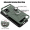 For Samsung Galaxy S21 FE War-god Armor TPU + PC Shockproof Magnetic Protective Case with Ring Holder(Red)