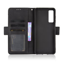 For TCL 20 5G / 20S Skin Feel Calf Pattern Horizontal Flip Leather Case with Holder & Card Slots & Photo Frame(Black)