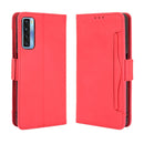 For TCL 20 5G / 20S Skin Feel Calf Pattern Horizontal Flip Leather Case with Holder & Card Slots & Photo Frame(Red)