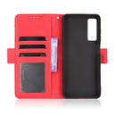 For TCL 20 5G / 20S Skin Feel Calf Pattern Horizontal Flip Leather Case with Holder & Card Slots & Photo Frame(Red)