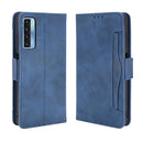 For TCL 20 5G / 20S Skin Feel Calf Pattern Horizontal Flip Leather Case with Holder & Card Slots & Photo Frame(Blue)