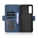 For TCL 20 5G / 20S Skin Feel Calf Pattern Horizontal Flip Leather Case with Holder & Card Slots & Photo Frame(Blue)