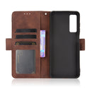 For TCL 20 5G / 20S Skin Feel Calf Pattern Horizontal Flip Leather Case with Holder & Card Slots & Photo Frame(Brown)