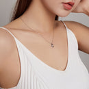 S925 Sterling Silver Zircon Ship Anchor Women Nacklace Jewelry