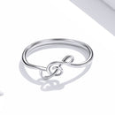 S925 Sterling Silver Musical Note Women Ring, Size:6