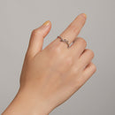 S925 Sterling Silver Musical Note Women Ring, Size:6