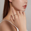S925 Sterling Silver Musical Note Women Ring, Size:6