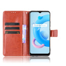 For OPPO Realme C11 2021 / Realme C20 / Realme C20A Crazy Horse Texture Horizontal Flip Leather Case with Holder & Card Slots & Lanyard(Brown)
