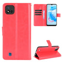 For OPPO Realme C11 2021 / Realme C20 / Realme C20A Crazy Horse Texture Horizontal Flip Leather Case with Holder & Card Slots & Lanyard(Red)
