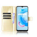For OPPO Realme C11 2021 / Realme C20 / Realme C20A Crazy Horse Texture Horizontal Flip Leather Case with Holder & Card Slots & Lanyard(Gold)