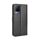 For vivo V21 4G / 5G Crazy Horse Texture Horizontal Flip Leather Case with Holder & Card Slots & Lanyard(Black)