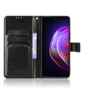 For vivo V21 4G / 5G Crazy Horse Texture Horizontal Flip Leather Case with Holder & Card Slots & Lanyard(Black)