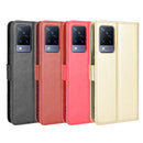 For vivo V21 4G / 5G Crazy Horse Texture Horizontal Flip Leather Case with Holder & Card Slots & Lanyard(Black)