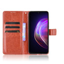 For vivo V21 4G / 5G Crazy Horse Texture Horizontal Flip Leather Case with Holder & Card Slots & Lanyard(Brown)