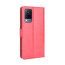 For vivo V21 4G / 5G Crazy Horse Texture Horizontal Flip Leather Case with Holder & Card Slots & Lanyard(Red)