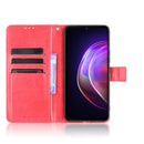 For vivo V21 4G / 5G Crazy Horse Texture Horizontal Flip Leather Case with Holder & Card Slots & Lanyard(Red)