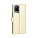 For vivo V21 4G / 5G Crazy Horse Texture Horizontal Flip Leather Case with Holder & Card Slots & Lanyard(Gold)