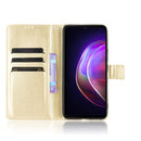 For vivo V21 4G / 5G Crazy Horse Texture Horizontal Flip Leather Case with Holder & Card Slots & Lanyard(Gold)