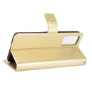 For vivo V21 4G / 5G Crazy Horse Texture Horizontal Flip Leather Case with Holder & Card Slots & Lanyard(Gold)