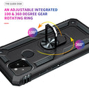 For Google Pixel 5a 5G Shockproof TPU + PC Protective Case with 360 Degree Rotating Holder(Black)