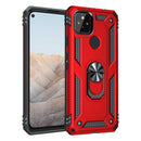 For Google Pixel 5a 5G Shockproof TPU + PC Protective Case with 360 Degree Rotating Holder(Red)