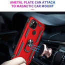 For Google Pixel 5a 5G Shockproof TPU + PC Protective Case with 360 Degree Rotating Holder(Red)