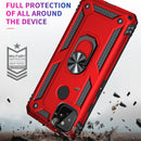 For Google Pixel 5a 5G Shockproof TPU + PC Protective Case with 360 Degree Rotating Holder(Red)