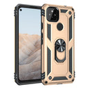 For Google Pixel 5a 5G Shockproof TPU + PC Protective Case with 360 Degree Rotating Holder(Gold)