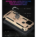 For Google Pixel 5a 5G Shockproof TPU + PC Protective Case with 360 Degree Rotating Holder(Gold)