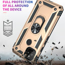 For Google Pixel 5a 5G Shockproof TPU + PC Protective Case with 360 Degree Rotating Holder(Gold)