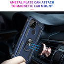 For Google Pixel 5a 5G Shockproof TPU + PC Protective Case with 360 Degree Rotating Holder(Blue)