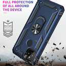 For Google Pixel 5a 5G Shockproof TPU + PC Protective Case with 360 Degree Rotating Holder(Blue)