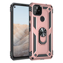 For Google Pixel 5a 5G Shockproof TPU + PC Protective Case with 360 Degree Rotating Holder(Rose Gold)