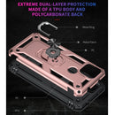 For Google Pixel 5a 5G Shockproof TPU + PC Protective Case with 360 Degree Rotating Holder(Rose Gold)