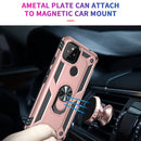 For Google Pixel 5a 5G Shockproof TPU + PC Protective Case with 360 Degree Rotating Holder(Rose Gold)