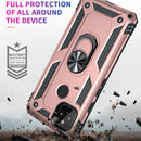 For Google Pixel 5a 5G Shockproof TPU + PC Protective Case with 360 Degree Rotating Holder(Rose Gold)