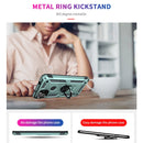 For Google Pixel 5a 5G Shockproof TPU + PC Protective Case with 360 Degree Rotating Holder(Dark Green)