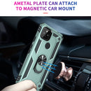 For Google Pixel 5a 5G Shockproof TPU + PC Protective Case with 360 Degree Rotating Holder(Dark Green)