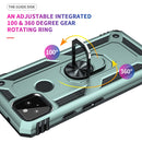 For Google Pixel 5a 5G Shockproof TPU + PC Protective Case with 360 Degree Rotating Holder(Dark Green)