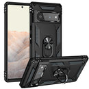 For Google Pixel 6 Pro Shockproof TPU + PC Protective Case with 360 Degree Rotating Holder(Black)