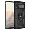 For Google Pixel 6 Pro Shockproof TPU + PC Protective Case with 360 Degree Rotating Holder(Black)