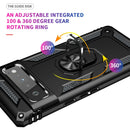 For Google Pixel 6 Pro Shockproof TPU + PC Protective Case with 360 Degree Rotating Holder(Black)